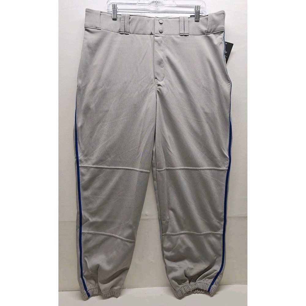 Champro Men's XL Baseball Pants Gray Blue Piping Triple Crown Classic Cut NWT